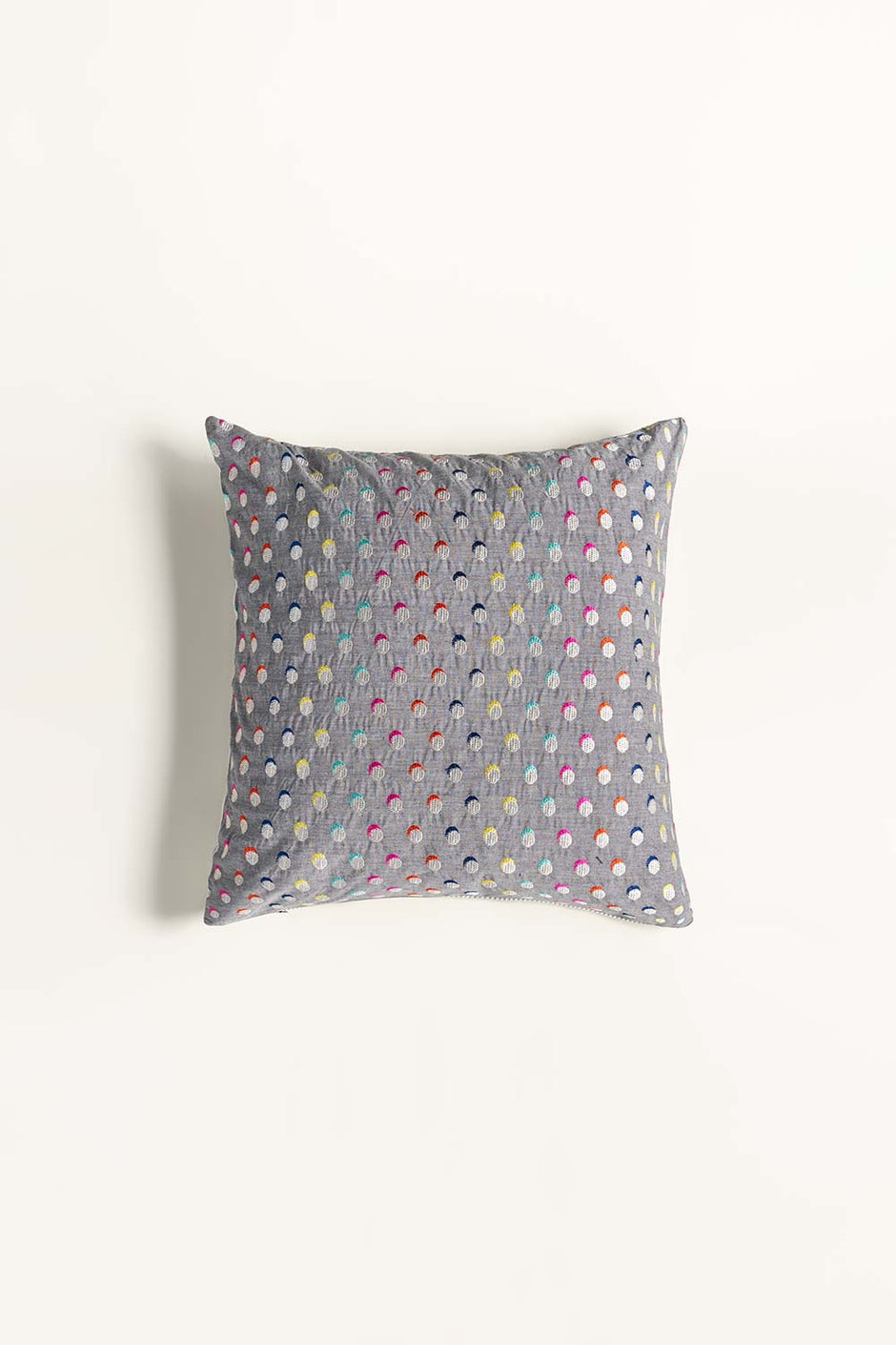 Dots Embroidered Cushion Cover