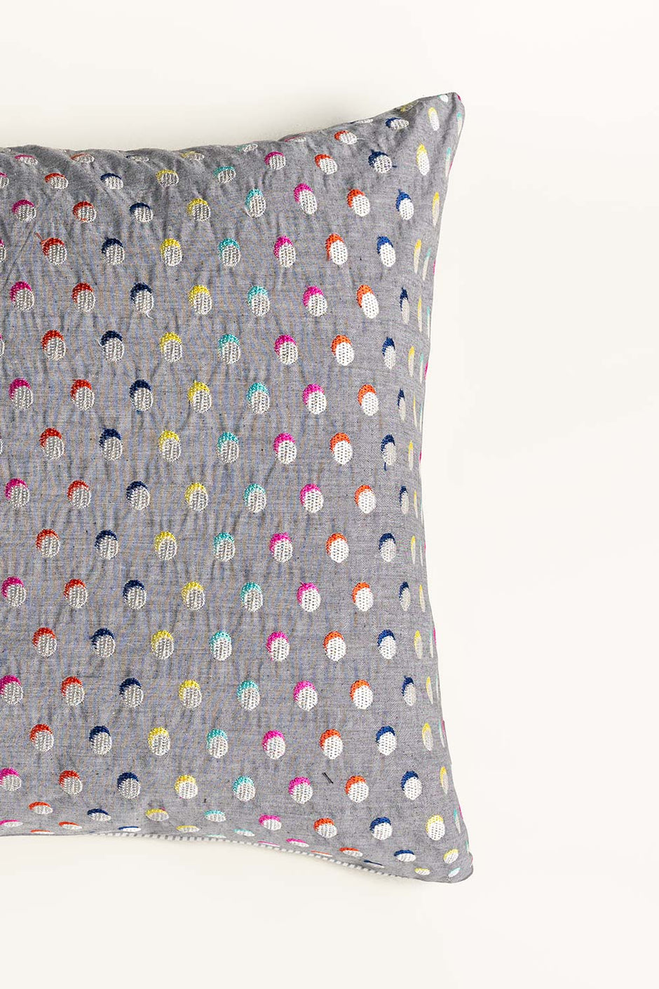 Dots Embroidered Cushion Cover