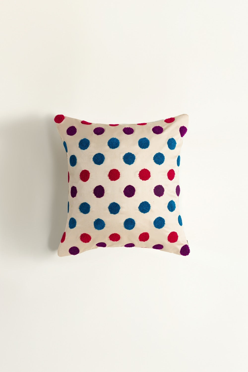 Dots Terry Embroidered Cushion Cover