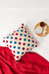 Dots Terry Embroidered Cushion Cover