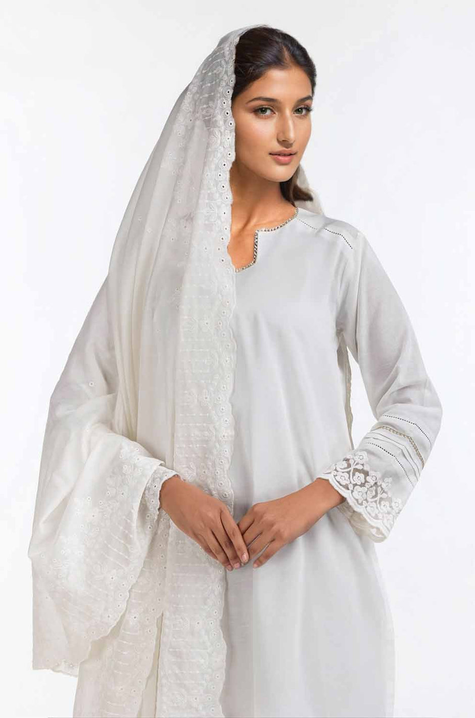 Embroidered Lawn Dupatta
