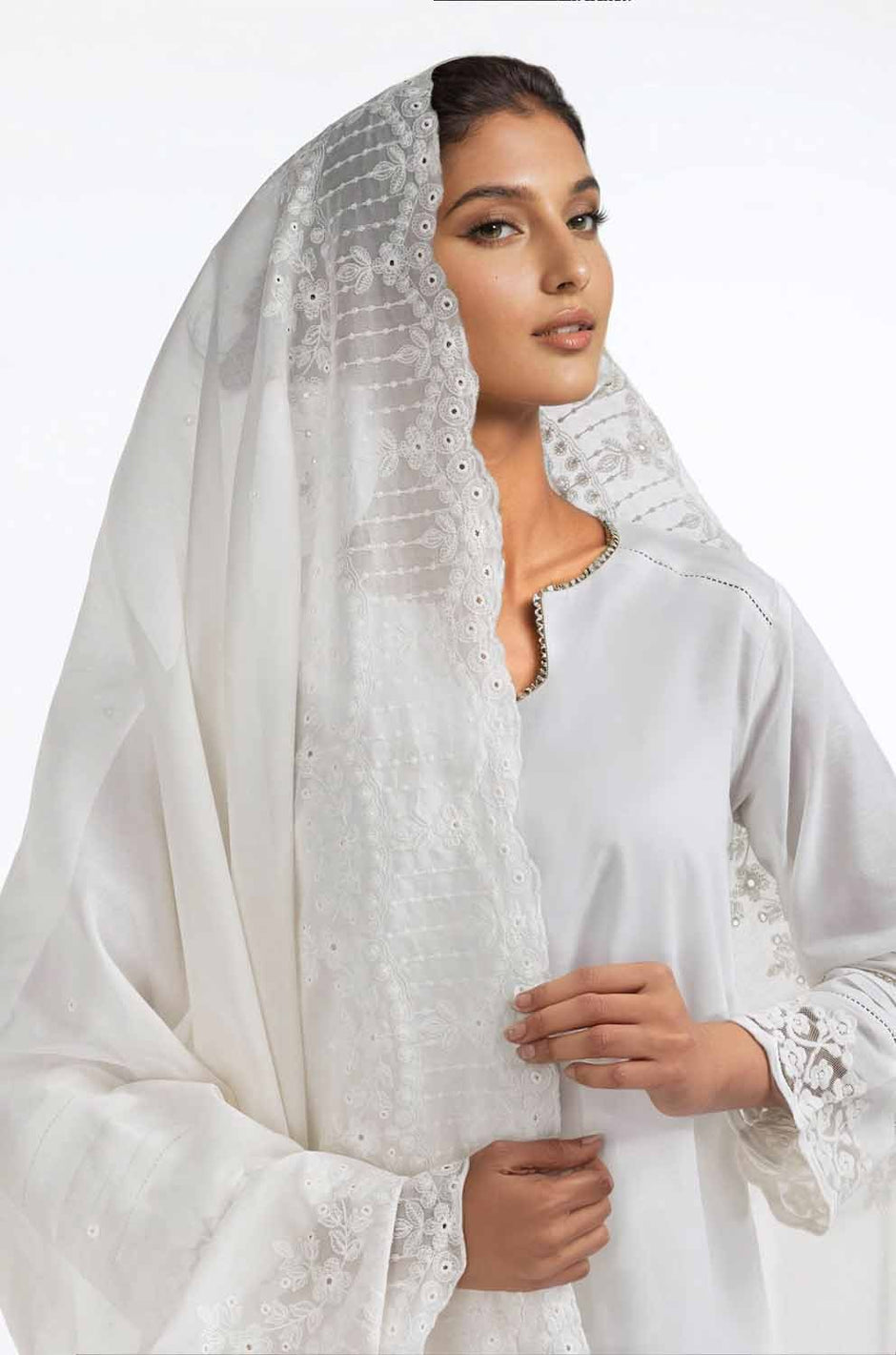 Embroidered Lawn Dupatta