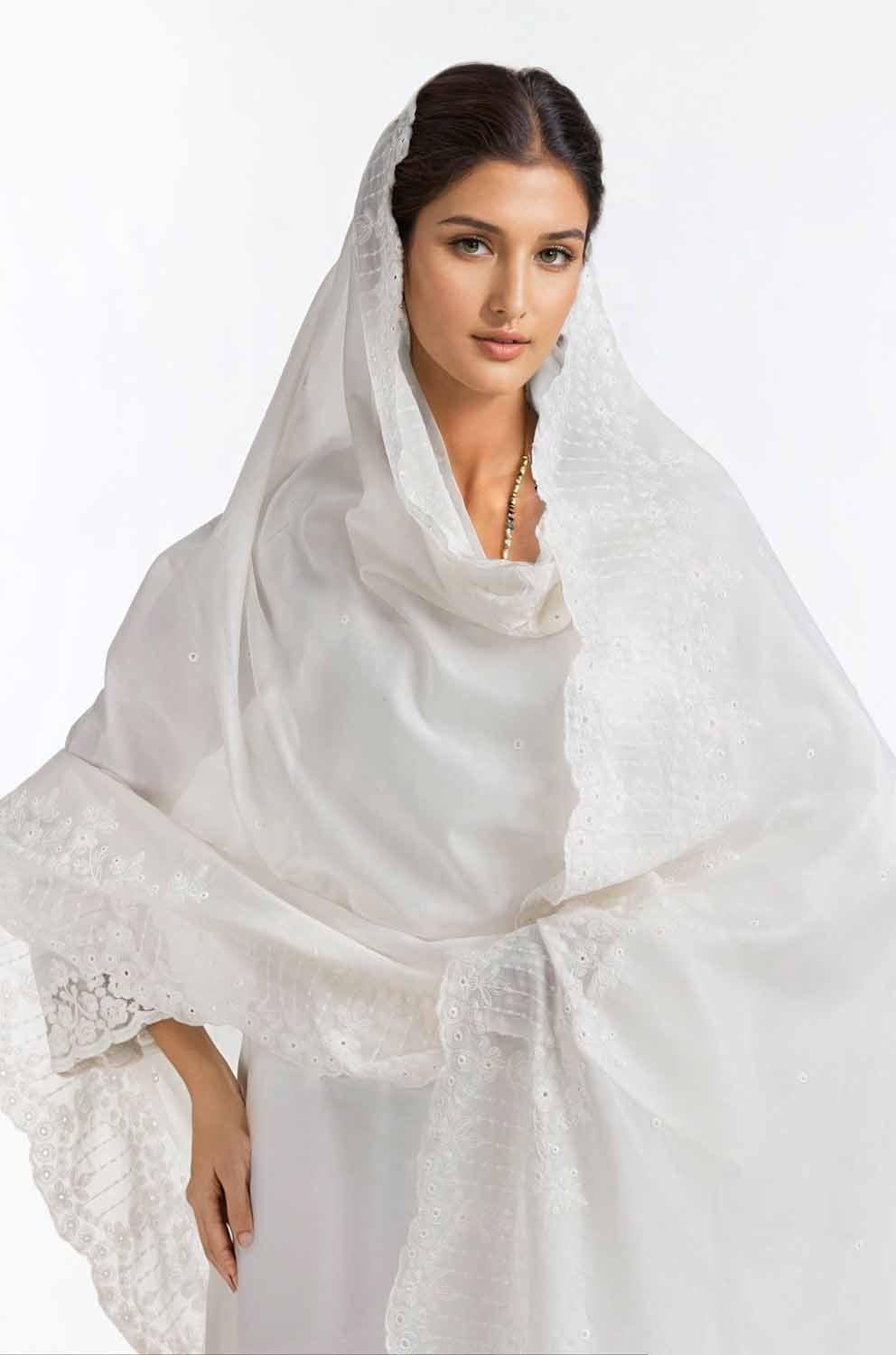 Embroidered Lawn Dupatta DP-42002