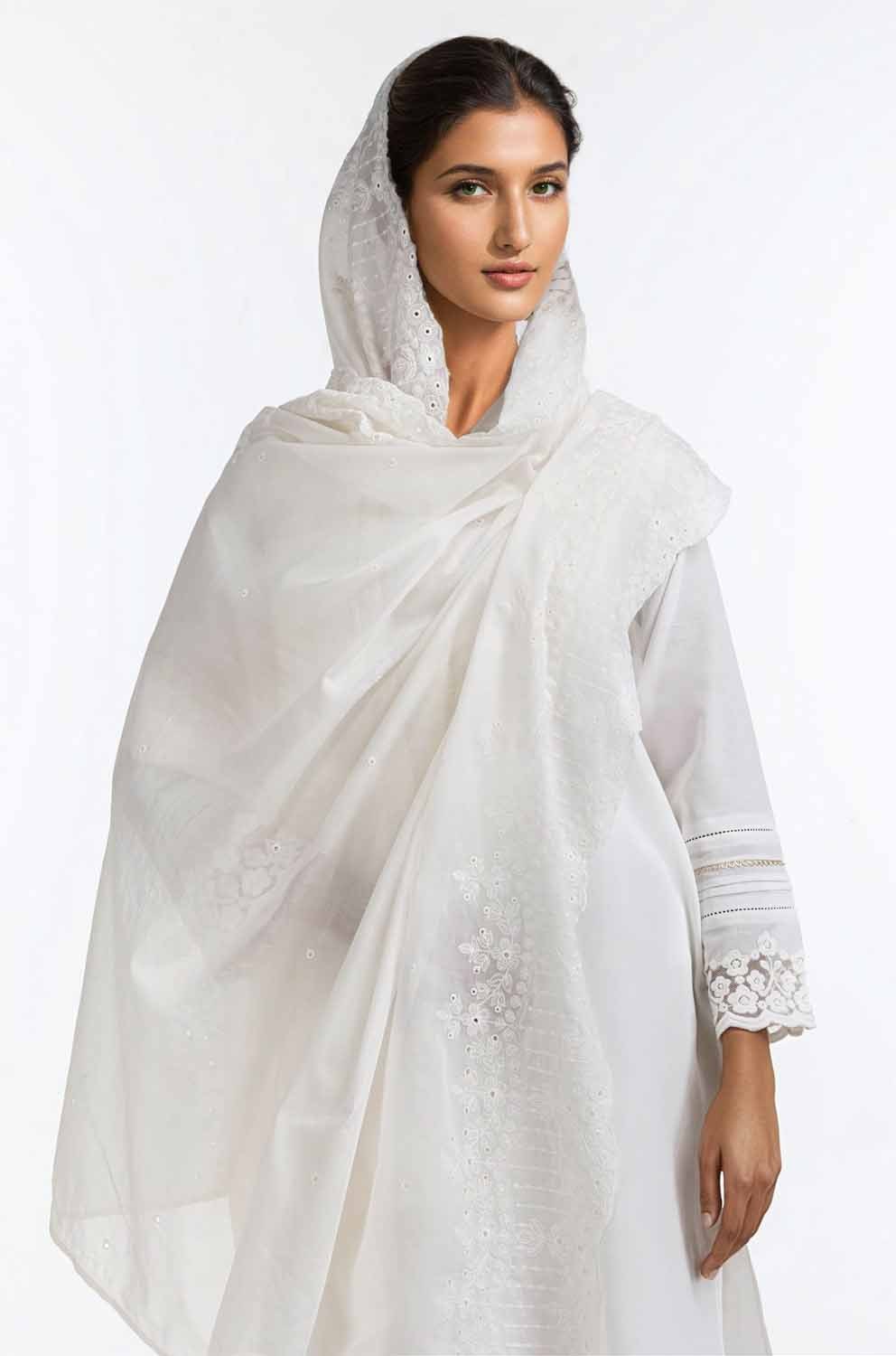 Embroidered Lawn Dupatta DP-42002