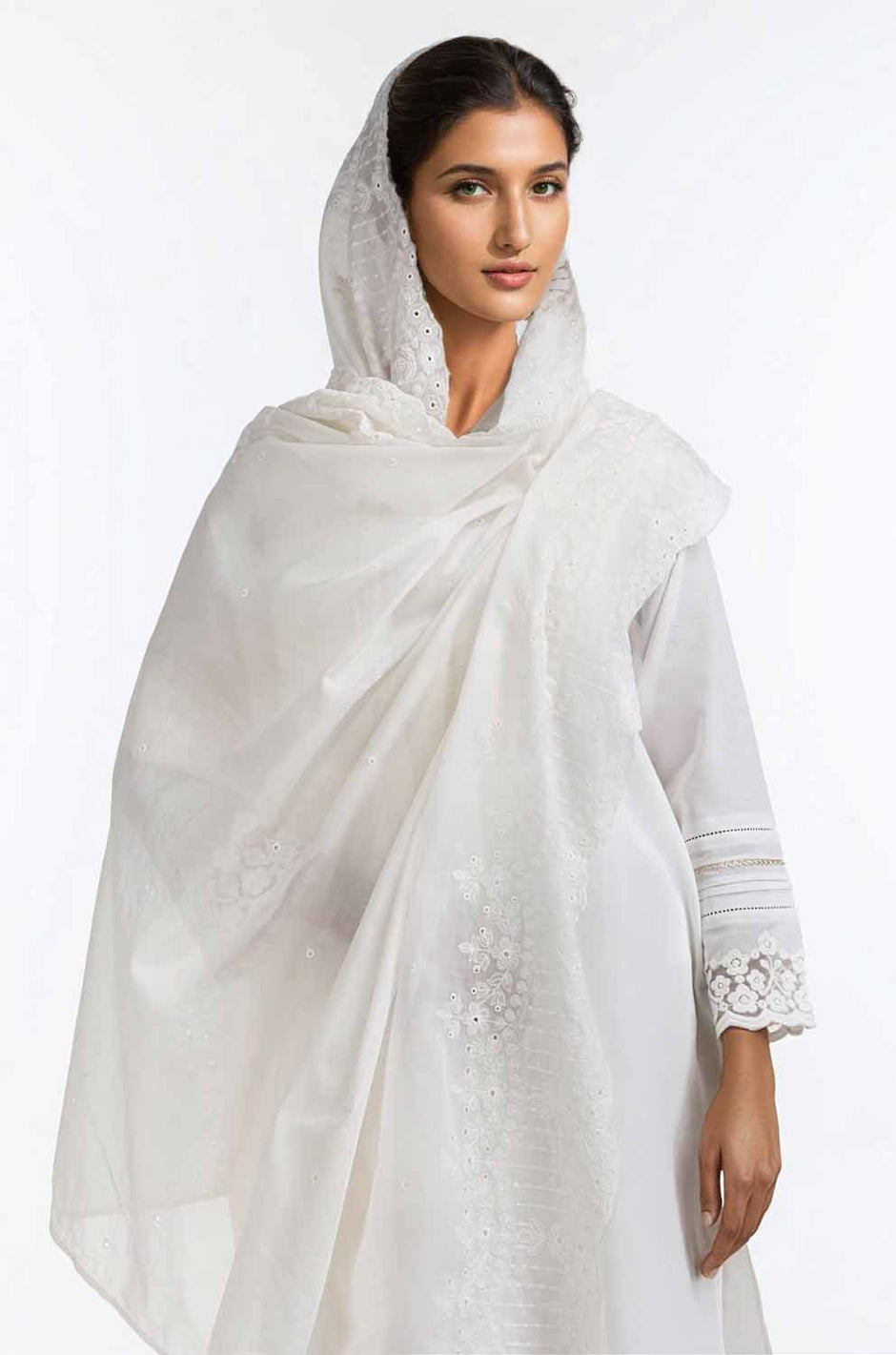 Embroidered Lawn Dupatta