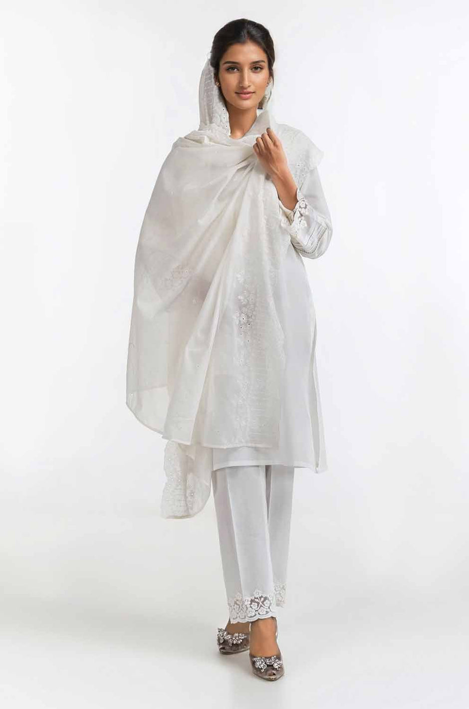 Embroidered Lawn Dupatta