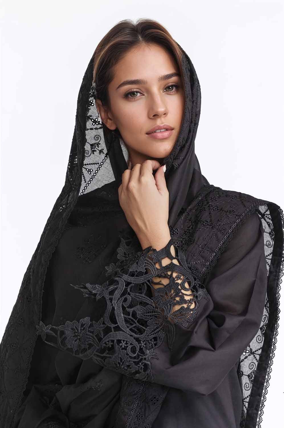Embroidered Lawn Dupatta DP-42003