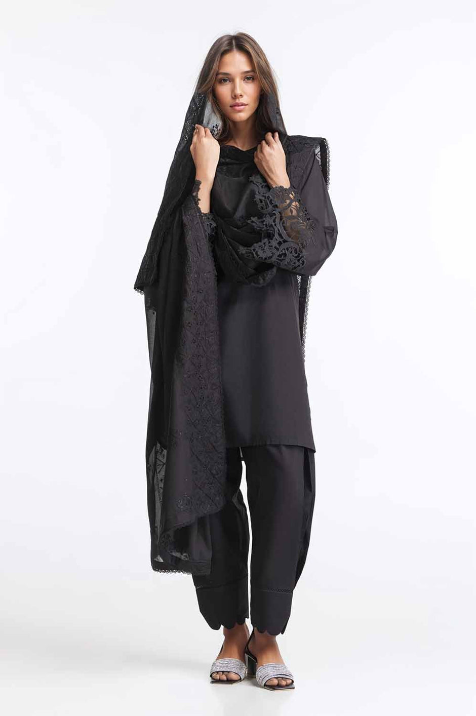 Embroidered Lawn Dupatta