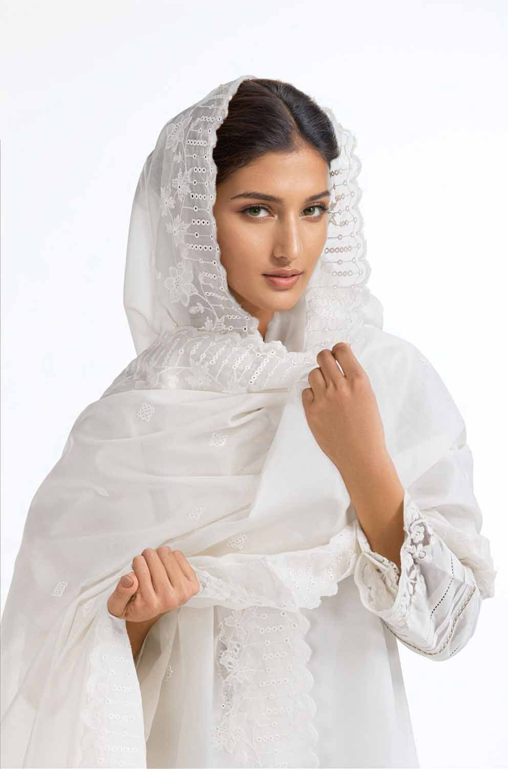 Embroidered Lawn Dupatta DP-42004