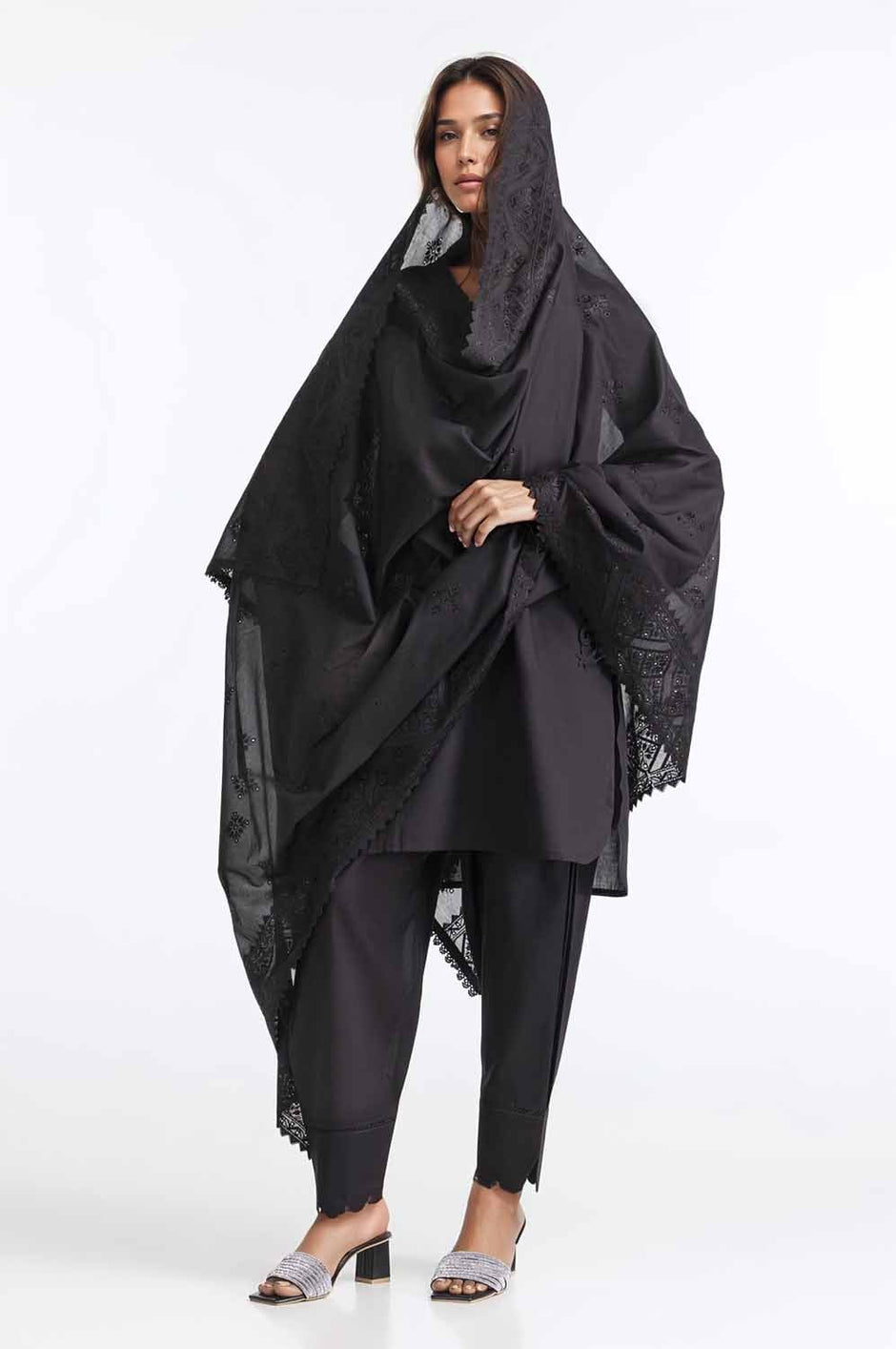 Embroidered Lawn Dupatta