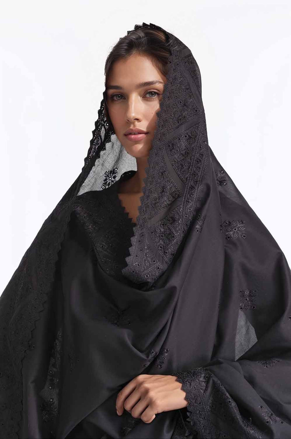 Embroidered Lawn Dupatta