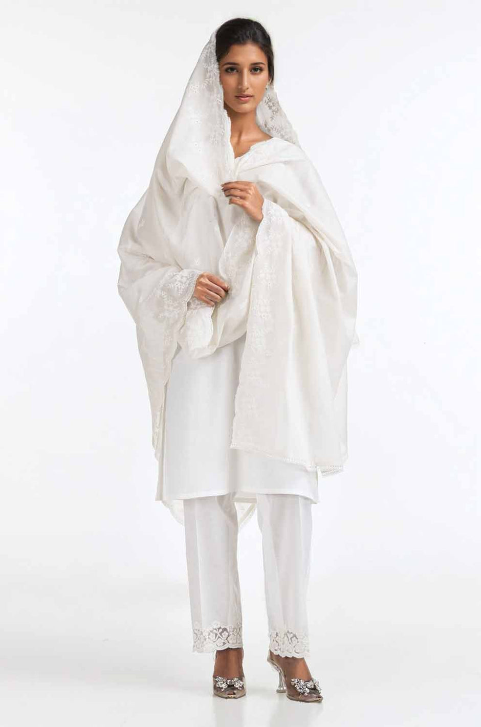 Embroidered Lawn Dupatta