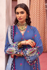 3 Piece Embroidered Unstitched Jacquard Shirt with Digital Printed Jacquard Dupatta FE-32039