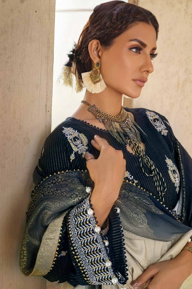 3 Piece Embroidered Khaddar Unstitched Suit with Printed Khaddar Jacquard Dupatta