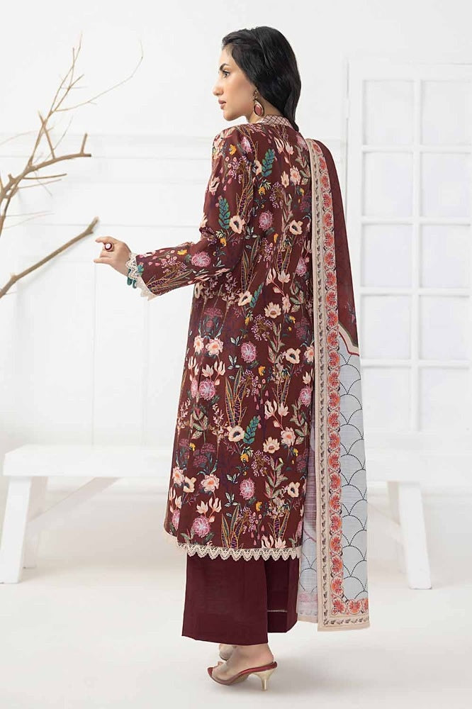 3 Piece Printed Khaddar Unstitched Suit