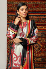 2 Piece Digital Printed Khaddar Shirt With Dupatta WNST-12017 A