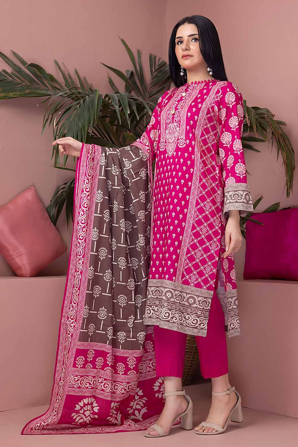 3 Piece Lawn Printed Unstitched Suit