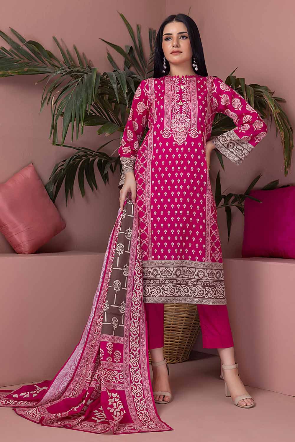 3 Piece Lawn Printed Unstitched Suit