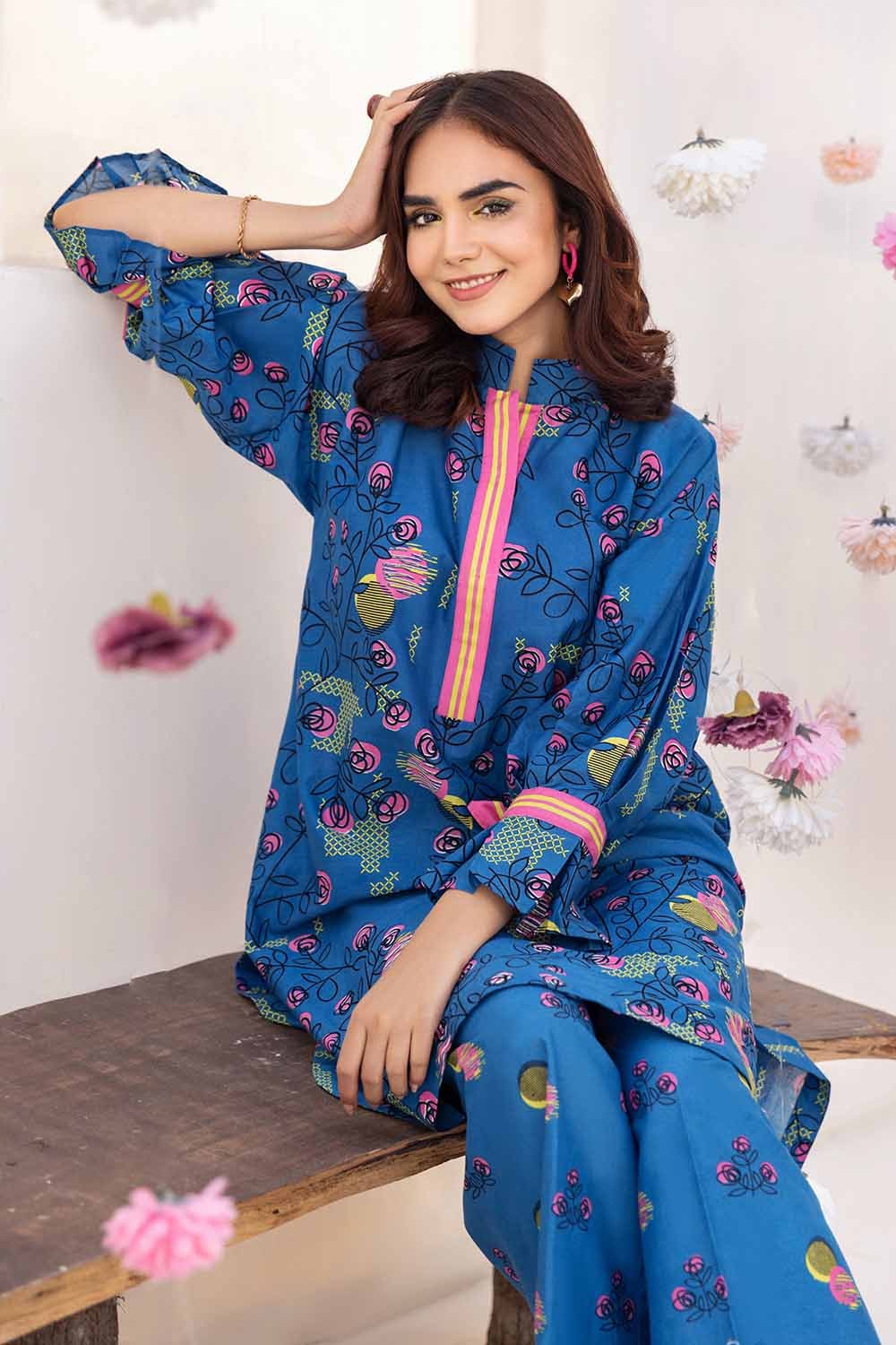 2 Piece Printed Cambric Unstitched Suit TCN-32002