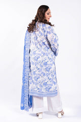 3 Piece Unstitched Printed Lawn Suit with Embroidered Denting Lawn Dupatta DN-52011