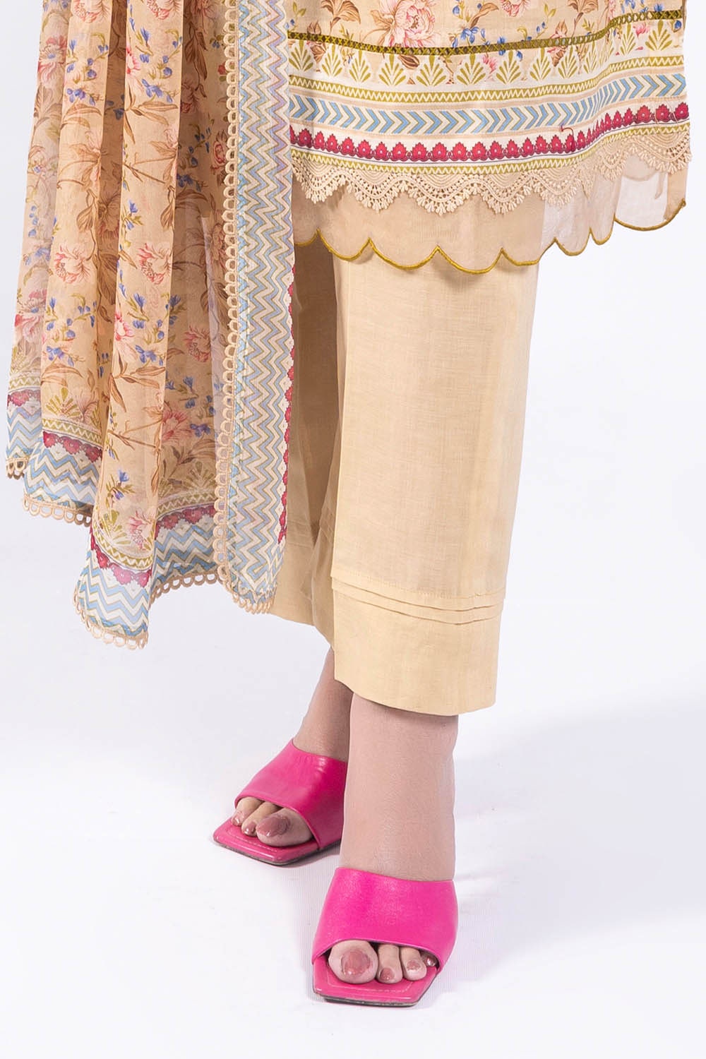 3 Piece Unstitched Printed Chiffon Dupatta BM-52006