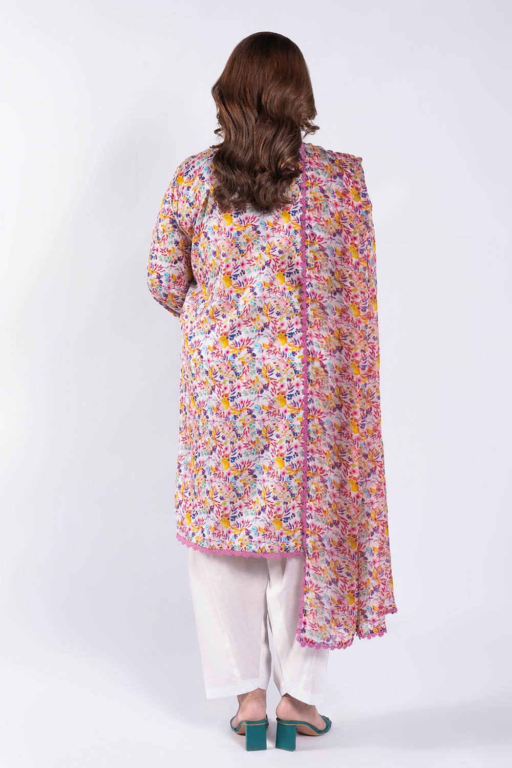 3 Piece Unstitched Printed Lawn Suit with Printed Chiffon Dupatta BM-52030