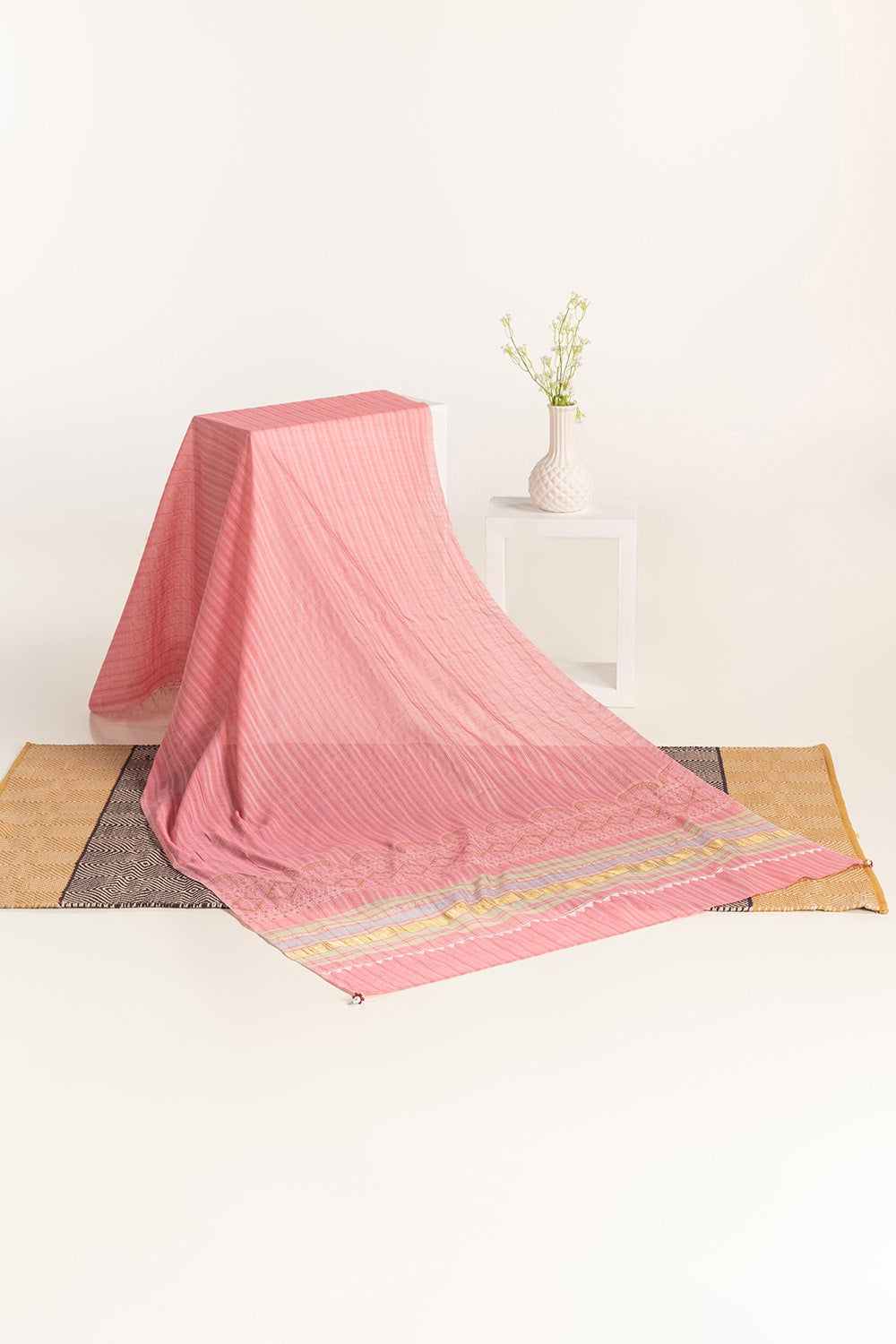 Yarn Dyed Block Printed Dupatta