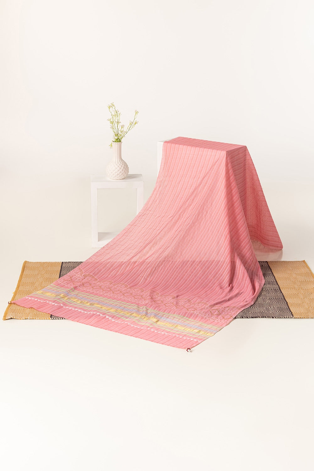 Yarn Dyed Block Printed Dupatta
