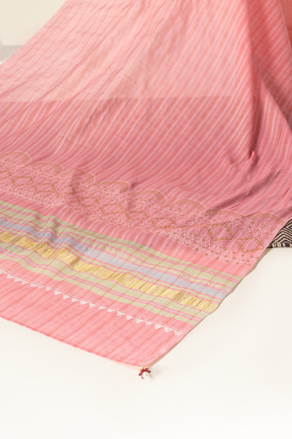 Yarn Dyed Block Printed Dupatta