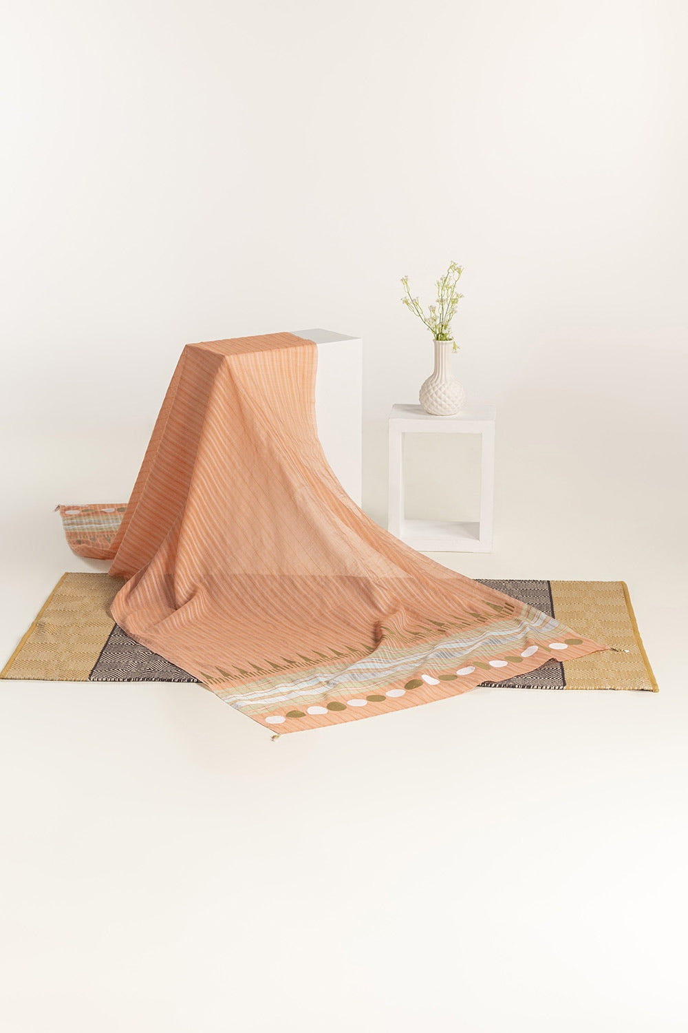 Yarn Dyed Block Printed Dupatta DUP-24-31