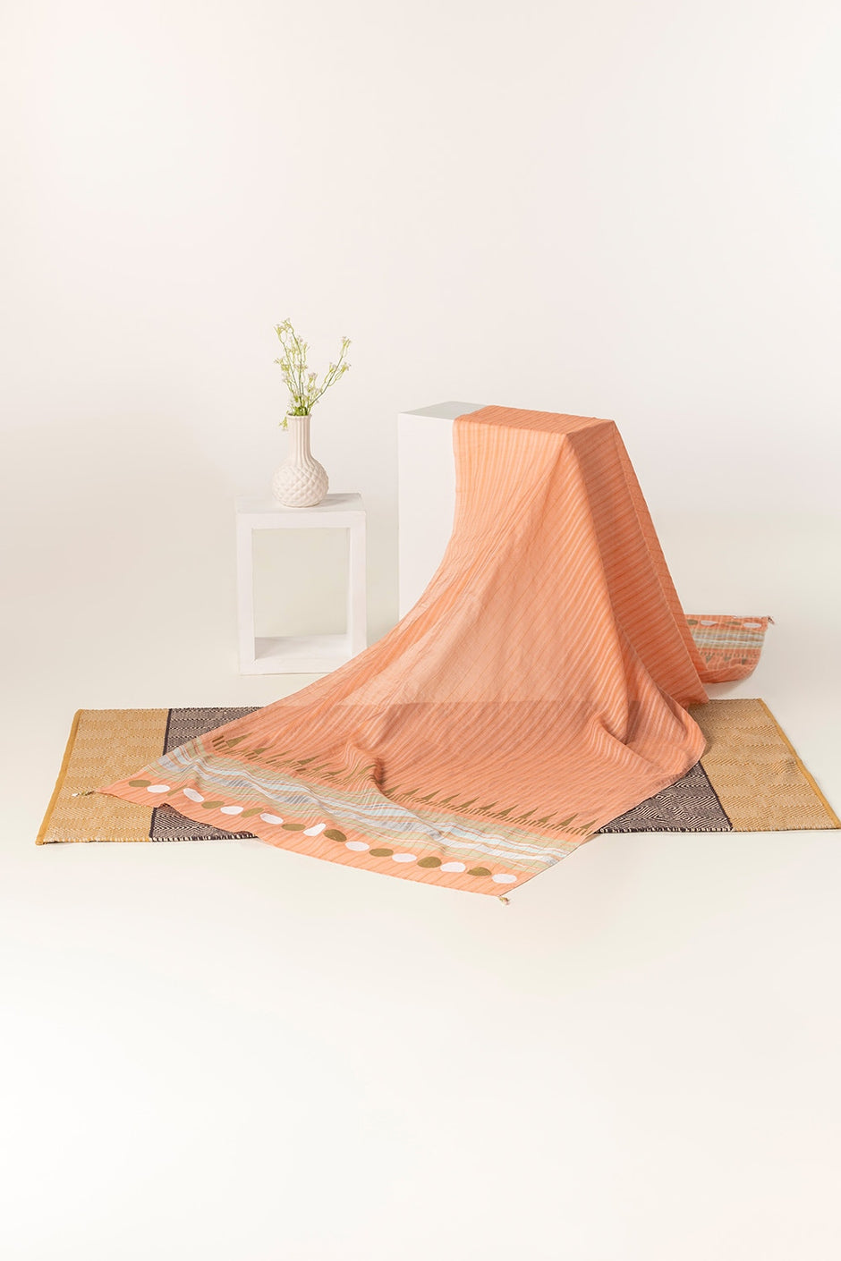 Yarn Dyed Block Printed Dupatta
