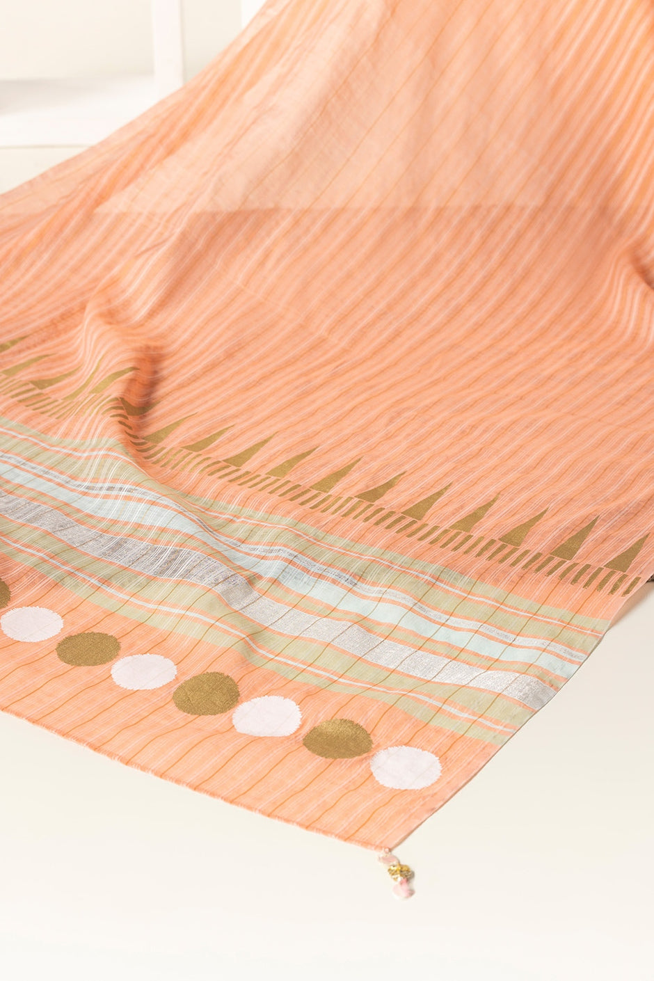 Yarn Dyed Block Printed Dupatta