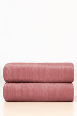 AW24-Dusty Rose Embossed Single Ply Fleece Throw