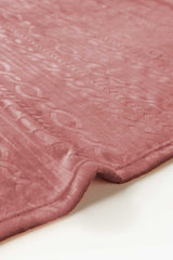 AW24-Dusty Rose Embossed Single Ply Fleece Throw