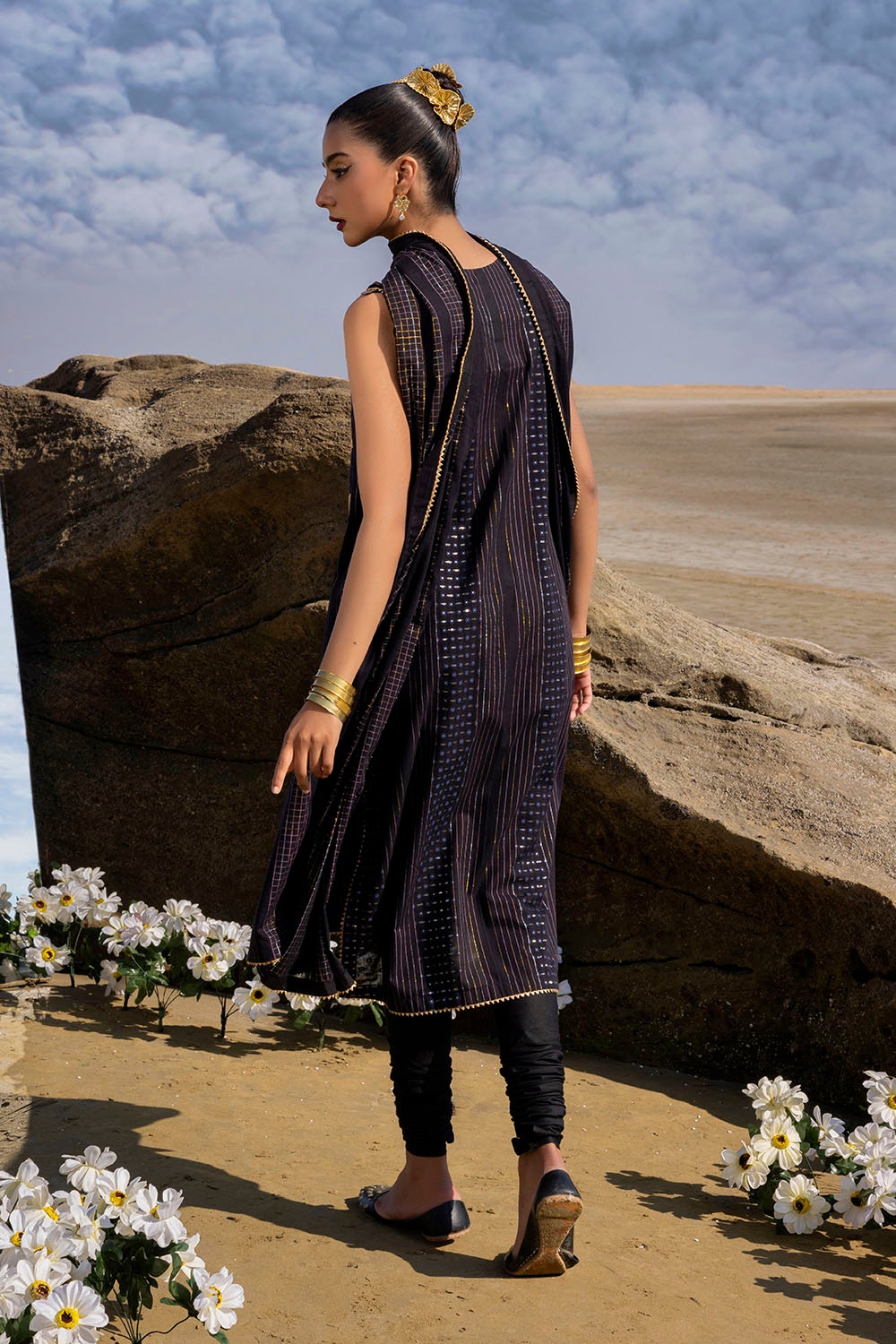 3 Piece Unstitched Embroidered Yarn Dyed Jacquard Suit MJ-42037