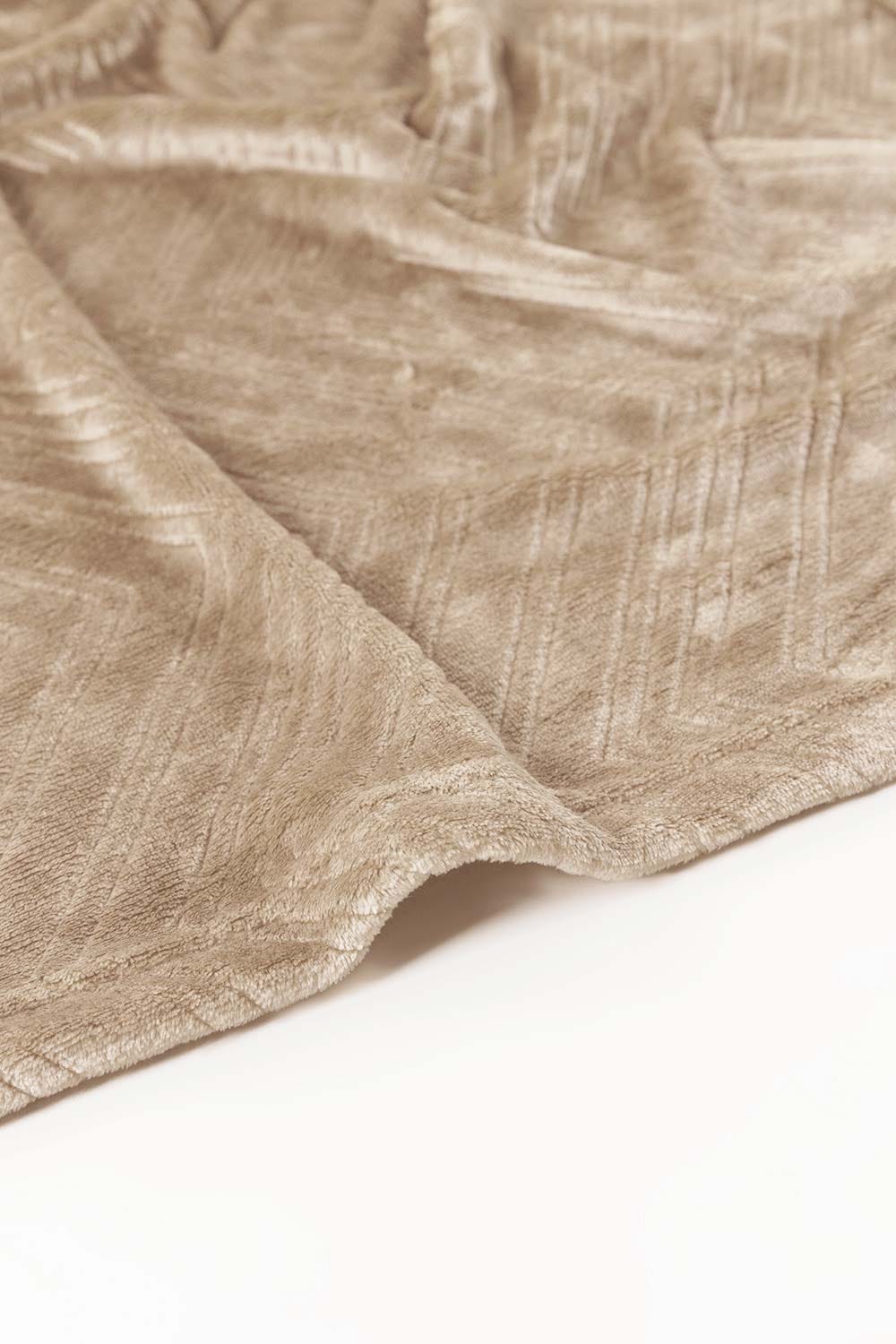 AW22-ECRU Embossed Single Ply Fleece