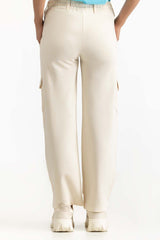 Ecru Knit Trouser 231-220-016