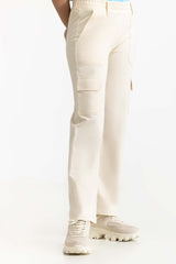 Ecru Knit Trouser 231-220-016