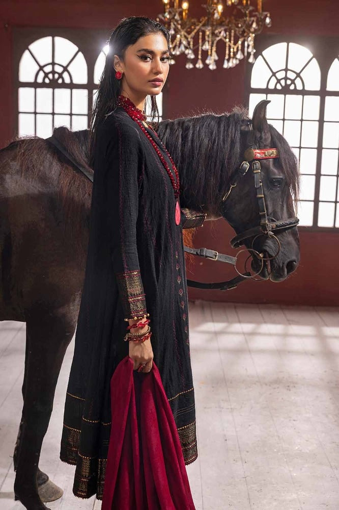 3 Piece Khaddar Jacquard Unstitched Suit with Pashmina Shawl