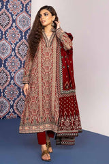 3 Piece Khaddar Printed Unstitched Suit K-32035 B