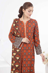 3 Piece Printed Linen Unstitched Suit WNS-32153 A