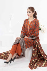 3 Piece Printed Linen Unstitched Suit WNS-32153 A