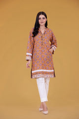Cambric Digital Printed Embroidered Shirt WGK-CMS-PE-309
