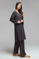 2 PC Premium Fine Wash & Wear Fabric Dark Grey Vision Fortune
