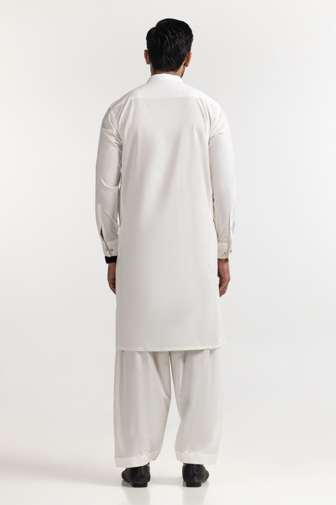 Egg White Embroidered Suit SK-E24-022