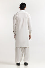 Egg White Embroidered Suit SK-E24-022