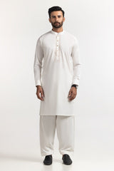 Egg White Embroidered Suit SK-E24-022
