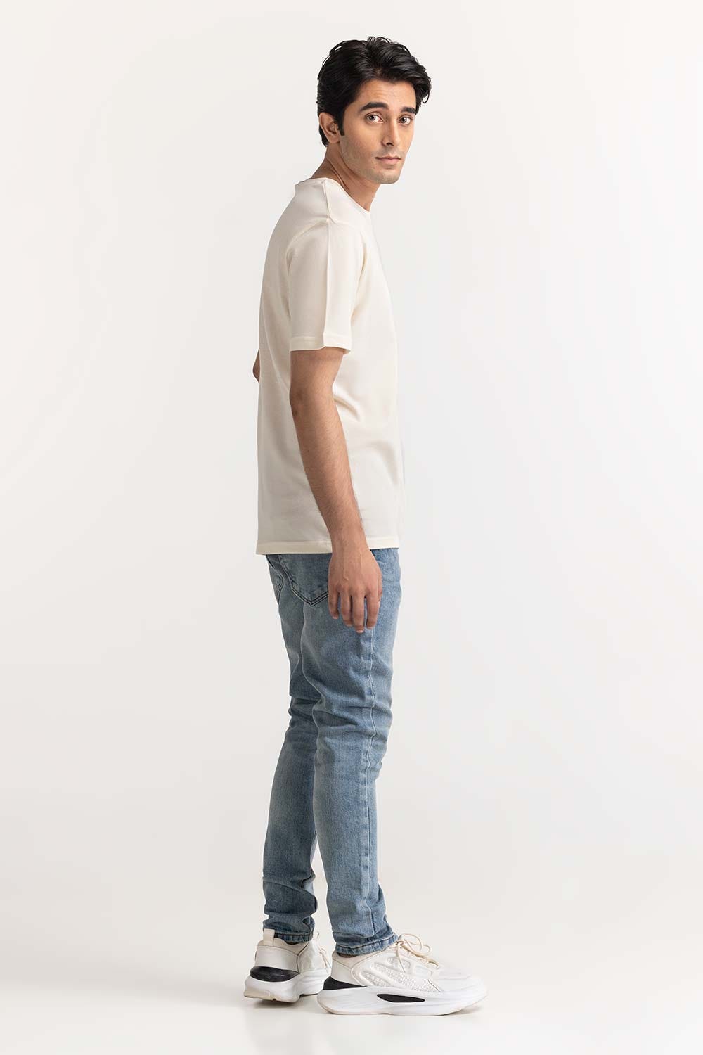 Egret White Pique Tee TS-CNPK24-061