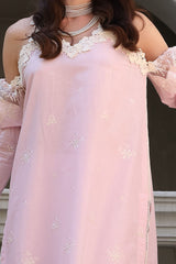 3 Piece Unstitched Embroidered Lawn Suit with Embroidered Chiffon Dupatta PM-52043