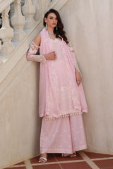 3 Piece Unstitched Embroidered Lawn Suit with Embroidered Chiffon Dupatta PM-52043